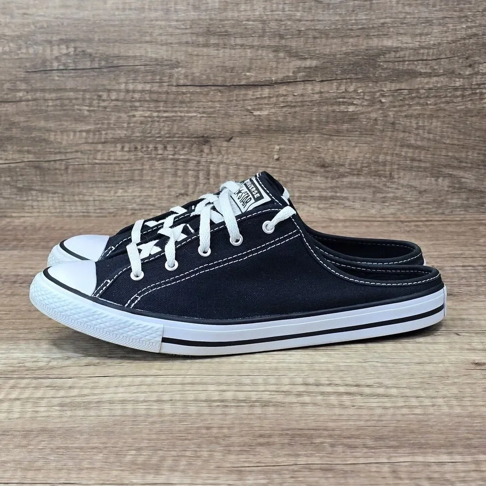 Converse Chuck Taylor All Star Dainty Mule Slip Women's Size 8 Black White Shoes